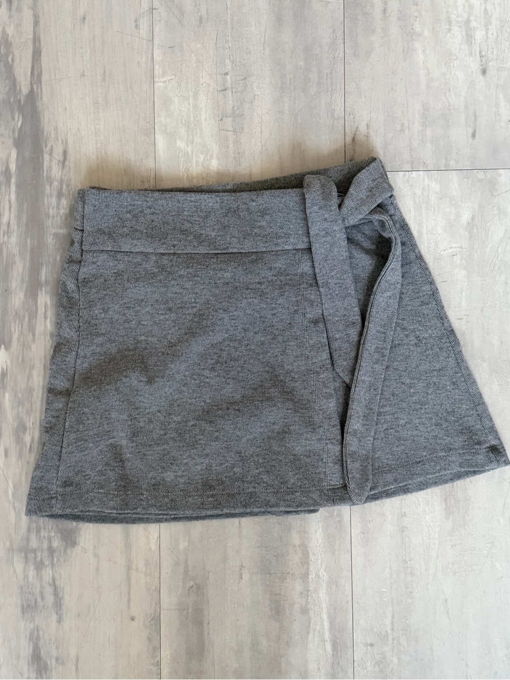 Mango Girls Gray Knit Wrap Skirt